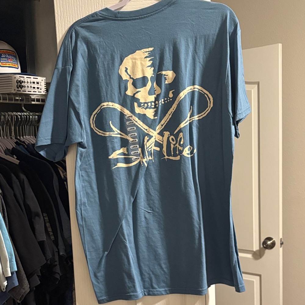 Salt Life Men's Teal Skull Graphic Tee